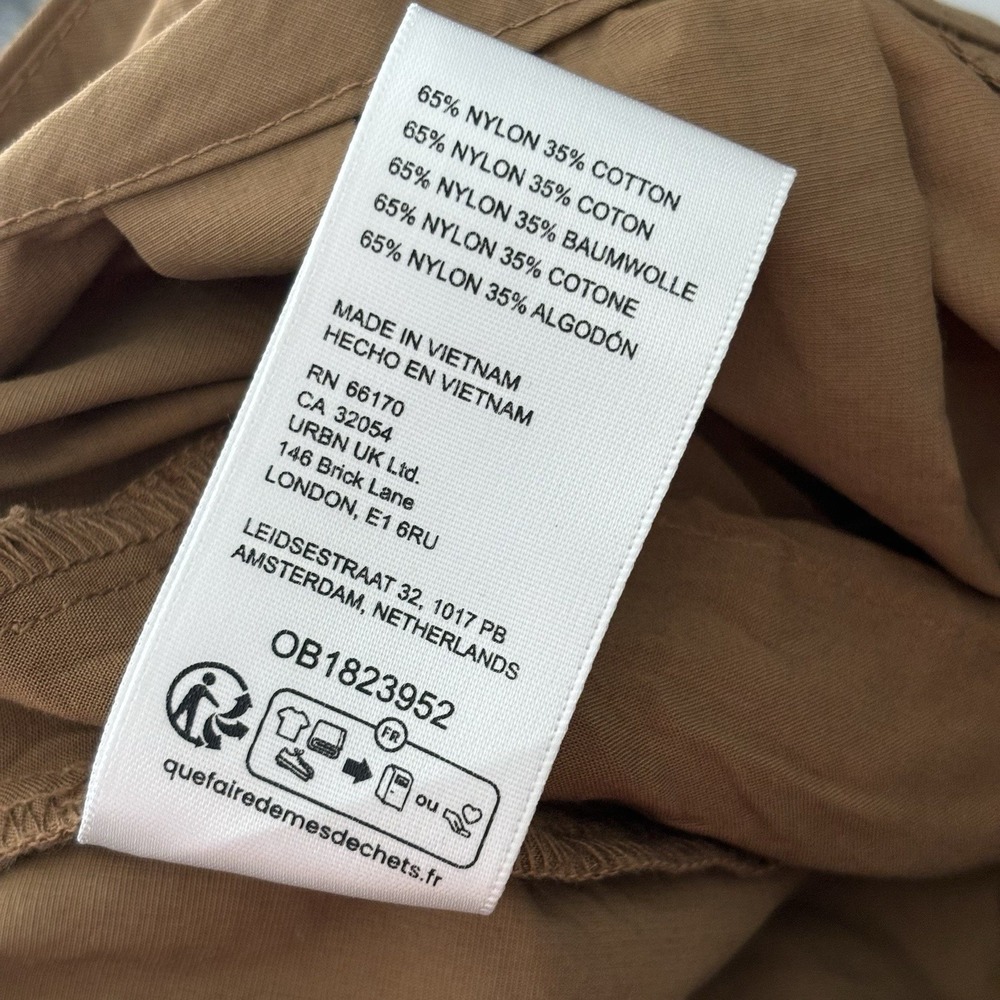 Free People Gabriette Barrel Leg Pants Brown Size 10 Lightweight Academia Boho - Picture 11 of 11